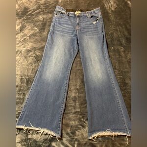 Nurture by Westbound Distressed Blue Wide Leg Jeans